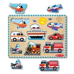 Melissa & Doug Vehicles Sound Puzzle Wooden Peg With Light-activate.... Fixed Price $11.55.
