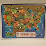Rainbow Works U.s. States And Capitals Puzzle Map Educational Teaching. Fixed Price $7.00.