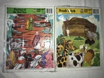 2 Golden Books 1995 Frame-tray Puzzle Bible Parting Of The Red Sea & Noah's Ark. Fixed Price $22.50.