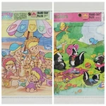 Quints Picnickers Frame-tray Puzzles 2-PACK 12-PIECE Beach Golden 1990 New. Fixed Price $9.09.