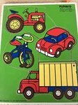 Vintage Playskool Wooden Puzzle Pieces 180-04 Things With Wheels Made Usa. Fixed Price $17.24.