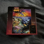"sunset Leap" 750 Pc. Jigsaw Puzzle Glows In Orange, Blue, Yellow. Fixed Price $8.25.