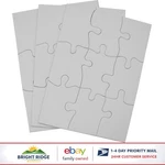 Versatile 9-PIECE Blank Jigsaw Puzzles, Perfect For Art Projects And Games. Fixed Price $12.38.