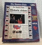 New White Mountain Barack Obama Boston Globe Historic Victory 550 Puzzle 18X24. Fixed Price $18.00.