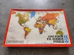 Vintage F.x. Schmid 1000 Piece Jigsaw Puzzle World Map 1996 New - Open Box. Fixed Price $25.00.