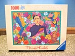 Ravensburger 1000 Pc Puzzle Frida Kahlo's Paradise: Parrots, Monkey & Flowers 25. Fixed Price $35.00.