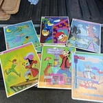 Whitman Frame Tray Puzzle Lot Of 7 Vintage Kids Peter Pan Looney Tunes Aristocat. Fixed Price $25.00.
