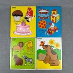 Vintage Playskool Wood Puzzles Lot Of 4 Birthday Toys Animals Garden 1980S. Fixed Price $19.99.