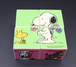 Vtg Rare United Feature Syndicate Peanuts Plastic Snoopy 4 Block Puzzle. Fixed Price $21.75.
