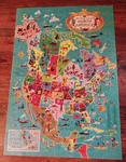 Vtg Jaymar Pictorial Map Puzzle Of North America, 20 X 28 Missing 1 Piece. Fixed Price $14.99.