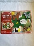 Melissa & Doug Chunky Puzzle - Wooden Farm Animals New Sealed. Fixed Price $18.00.
