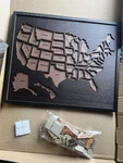 Usa Landmarks Travel Map, Wooden Puzzle, Couples Families Gift 2026. Fixed Price $32.50.