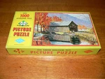Vintage New (sealed) Warren Built-rite Covered Bridge 1000-PIECE Jigsaw Puzzle. Fixed Price $30.00.