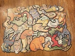 1965 Cadaco Figments Jumble Fit Series No 2 Cluster Puzzle W Hint Card & Case. Fixed Price $45.99.