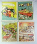 4 Vintage Playskool Golden Press Tray Puzzle Train Cars Boats Planes Airport. Fixed Price $14.39.