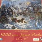 Sunsout Merry Christmas Nicky Boehme 1000 Pc Jigsaw Puzzle Horses Snow Brand New. Fixed Price $14.50.
