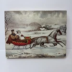 Vtg Springbok Currier & Ives The Road Winter 500 Piece Puzzle Complete. Fixed Price $20.95.