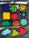 Constructive Playthings Multi-notched Wooden Builders Set 24 Piece, Pre Owned. Fixed Price $22.00.