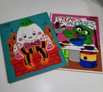 Playskool Wooden Puzzles Lot Of 2 Oscar Mudpies Sesame Street Humpty Dumpty. Fixed Price $14.95.