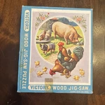 Vintage Victory Wood Jig-saw Puzzle Original Box Made England Farm Animals. Fixed Price $19.99.