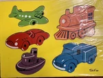 Vintage Sifo Wooden Puzzle Train Airplane Tug Boat Truck Race Car Choo Toy. Fixed Price $20.00.