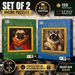 Set Of 2 Micro Puzzles Cat & Dog King Whiskers Ii Count Wrinkleby 150PC $0 Ship. Fixed Price $21.49.