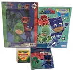 4PC Pj Masks 16 Piece Jigsaw Board Tray Puzzle Preschool Coloring Book Play Pack. Fixed Price $15.99.
