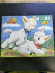 Vintage Milton Bradley Puzzle Pastel Pets Lambs 25 Pieces Complete 1993. Fixed Price $7.99.