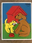 Playskool Tray 1985 Wooden Puzzle #186-03 Dogs Pieces Usa House Vintage. Fixed Price $10.99.