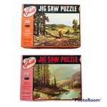 Complete Set Of 2 Vintage Whitman Guild 304 Piece Puzzles Landscape Cottagecore. Fixed Price $32.49.