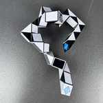 Rubiks Twist Magic Snake Puzzle Fidget Plastic Toy Black & White. Fixed Price $12.00.