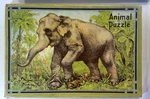 Antique 1890'S Milton Bradley Animal Puzzle (litho Wood) Reversible With Box. Fixed Price $50.70.