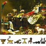 Wooden Jigsaw Puzzle For Adults By Foxsmartbox - 262 Pieces Banquet Still Life. Fixed Price $69.99.