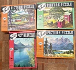 4 Guild Picture Puzzles Opened/complete Jigsaw Free-ship. Fixed Price $44.77.