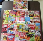 "betty Crocker" White Mountain 1000 Larger Pc Jigsaw Puzzle, Food Pkg Collage. Fixed Price $10.00.