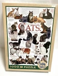 Cobble Hill Cat Quotes 1000 Piece Interlocking Random-shaped Cardboard Puzzle. Fixed Price $15.00.