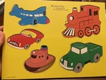 Vintage Connor Toy 5 Pc Wooden Puzzle Transportation Vehicles 7H Train Plane Car. Fixed Price $14.99.