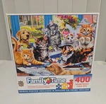 Masterpieces Family Time Puzzling Gone Wild 400 Jigsaw Puzzle #32211. Fixed Price $11.66.