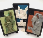 Vtg Damert Puzzle Plastic Toy Lot Of 3 Gargoyle The Thinker Statue Read Descrip. Fixed Price $42.80.