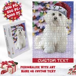 Maltese Jigsaw Puzzle For Adults Interlocking Games Christmas Dog Gift Nwt. Fixed Price $26.99.