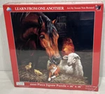 Sunsout Learn From One Another 1000PC Horse/animals Jigsaw Puzzle New. Fixed Price $14.39.