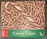 Vtg Candy Cane Jigsaw Puzzle By Go! 1000 Pieces 19 X 29 Complete Opened. Fixed Price $9.00.