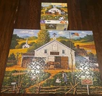 Charles Wysocki Catchin' Bugs 300 Pc Used Complete Puzzle Hasbro Milton Bradley. Fixed Price $64.99.