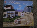 Vintage 1989 Milton Bradley Charles Wysocki's 1000 Piece Puzzle 22 9/32 X 26.... Fixed Price $9.50.