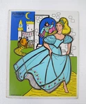 Vintage Playskool Cinderella #290-03 Wooden Puzzle 14 Pc. Fixed Price $9.88.