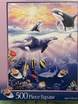 Art Of Steve Sundram Orcas 500 Piece Puzzle E&l Corp New Free Shipping. Fixed Price $19.95.