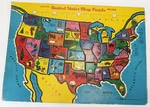 Vintage Built-rite 45 United States Map Puzzle Inlaid Cardboard Usa. Fixed Price $29.77.