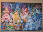 Disney Pricess Sparkly Jigsaw Complete 1000 Piece Puzzle - Made In Japan Tenyo. Fixed Price $24.95.