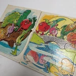 Playskool Let's Make Salad Puzzle Vintage 1976 2 Pack Children's Set. Fixed Price $22.00.