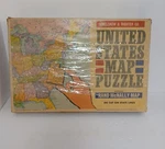 Vintage Selchow & Righter United States Map Puzzle # 519 Rand Mcnally 21"X14". Fixed Price $8.14.